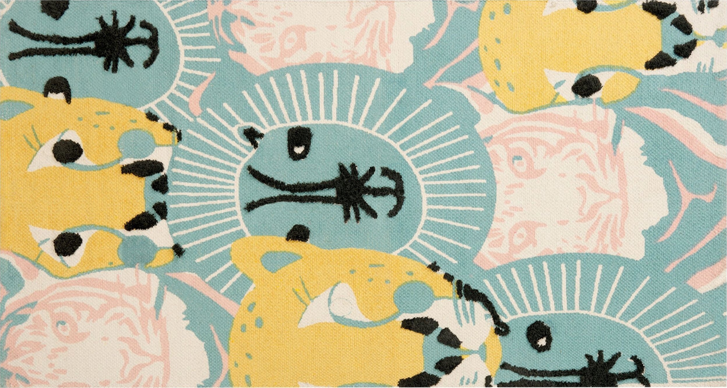 Beliani Dywan dziecięcy bawełniany motyw zwierzęcy 80 x 150 cm wielokolorowy TUTUT