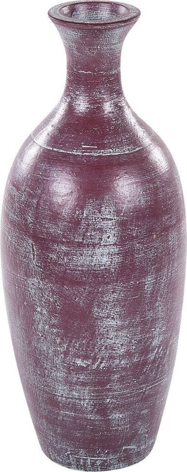 Beliani Wazon dekoracyjny z terakoty 57 cm brązowy KARDIA