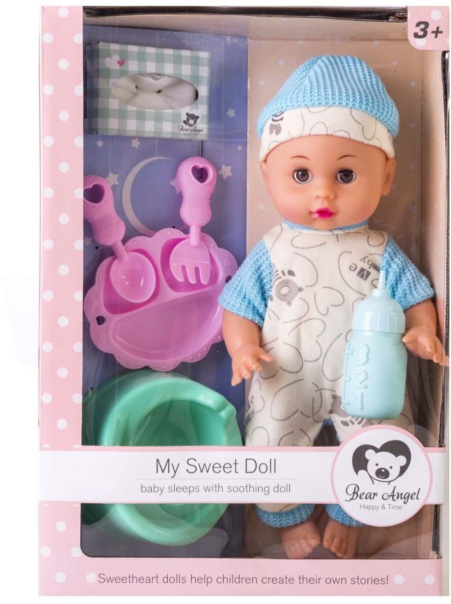 Lalka bobas z akcesoriami i dźwiękiem, pije siusia