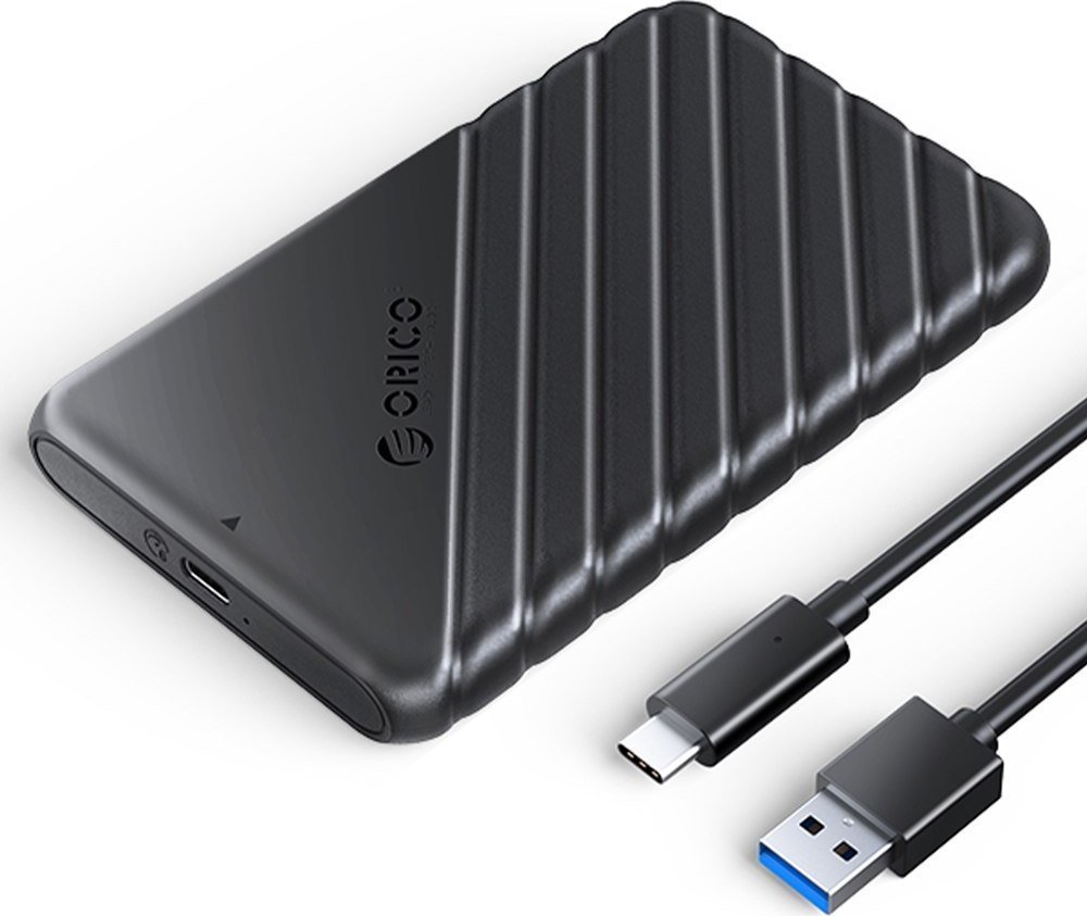 Kieszeń Orico Obudowa dysku 2,5" USB-C 3.1 6Gbps czarna (25PW1-C3-BK-EP)