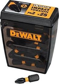 Dewalt zestaw bitów udarowych 1/4" PH2 x 25mm Extreme Impact 25 sztuk opakowanie Tic-tac (DT70555T-QZ)