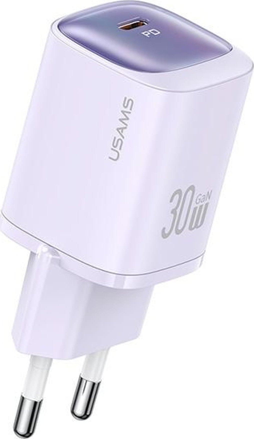 Ładowarka Usams USAMS Ład. siec. CC251 30W GaN USB-C Fast Charging HC Series fioletowy/purple CC251TC03