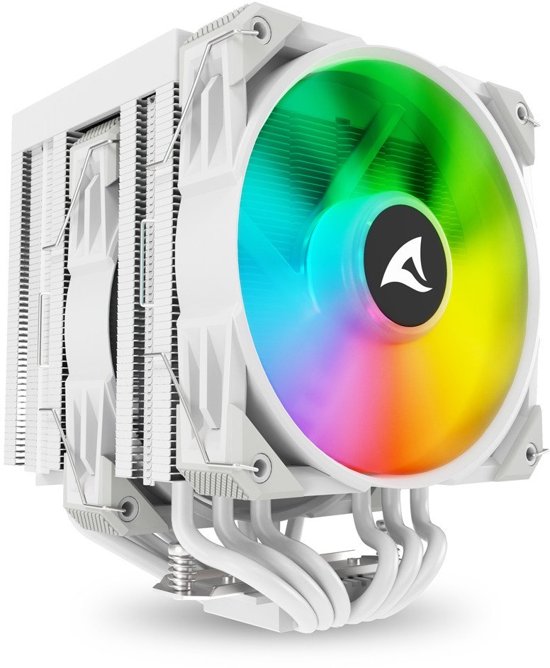 Sharkoon A60 RGB Procesor Chłodnica powietrza 12 cm Biały 1 szt.