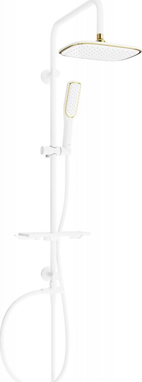Zestaw prysznicowy Mexen Mexen T49 kolumna prysznicowa biała/złota - 798494993-25