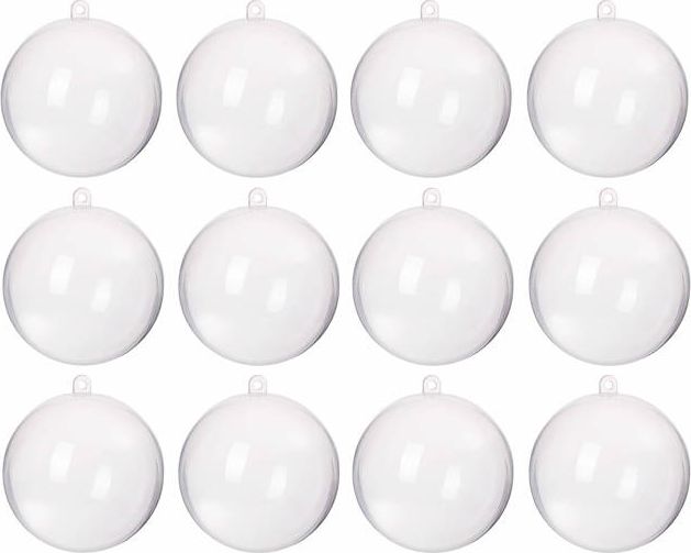 Springos Bombki akrylowe 6cm kula plastikowa decoupage zestaw 12 szt. UNIWERSALNY