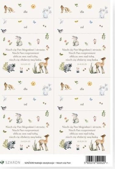 Szaron Naklejki dedykacyjne - Niech cię Pan