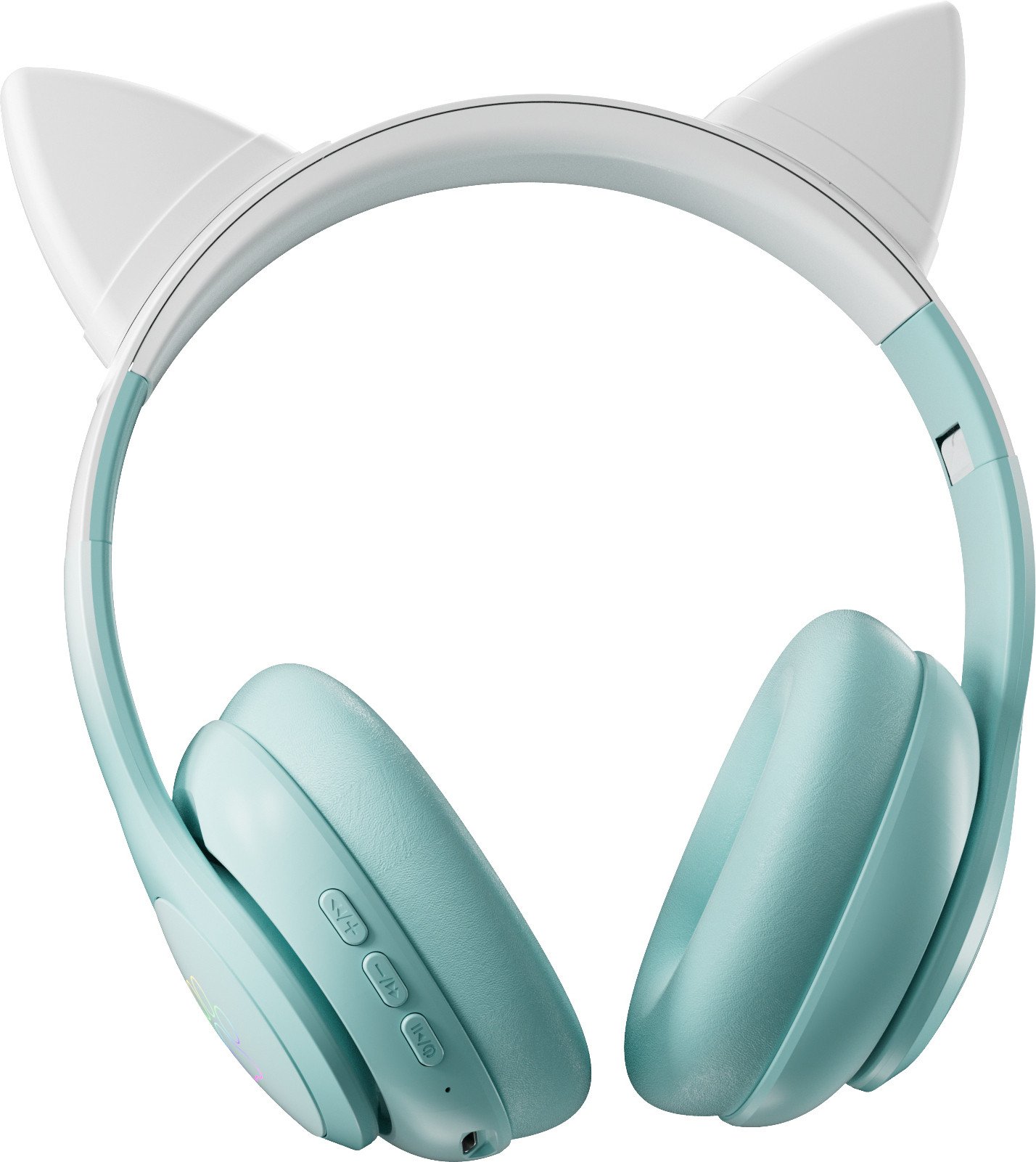 ProCaster Meow headphones with microphone, mint green
