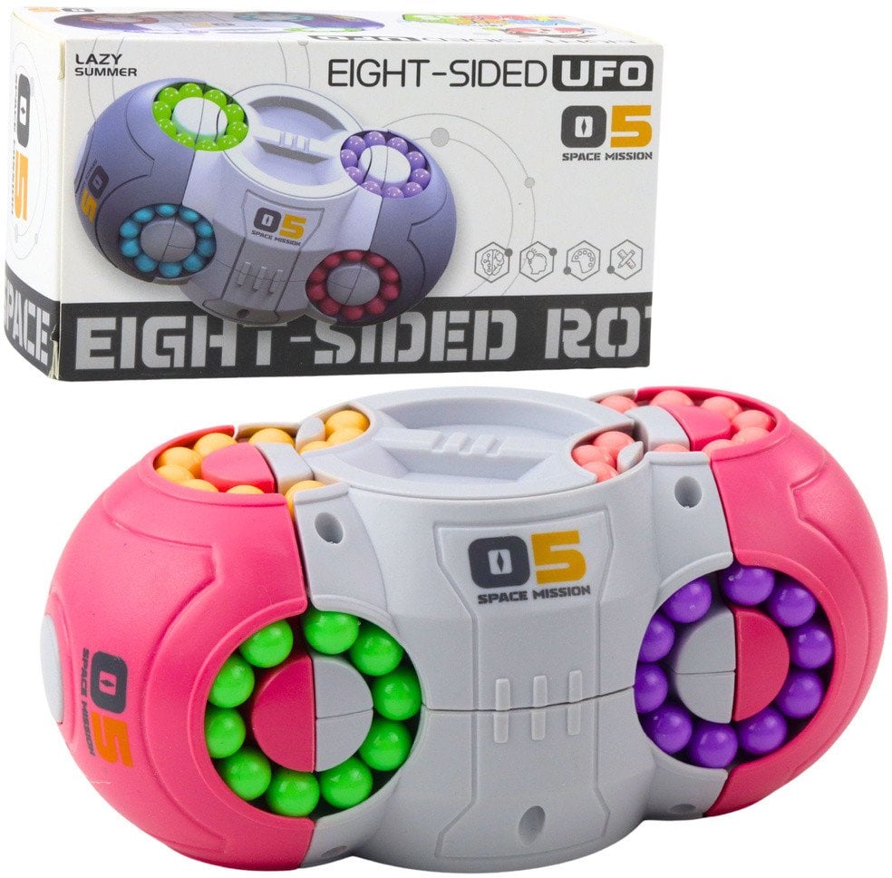 Gra Logiczna Układanka Ufo Magiczna Kapsuła Obrotowa Różowa