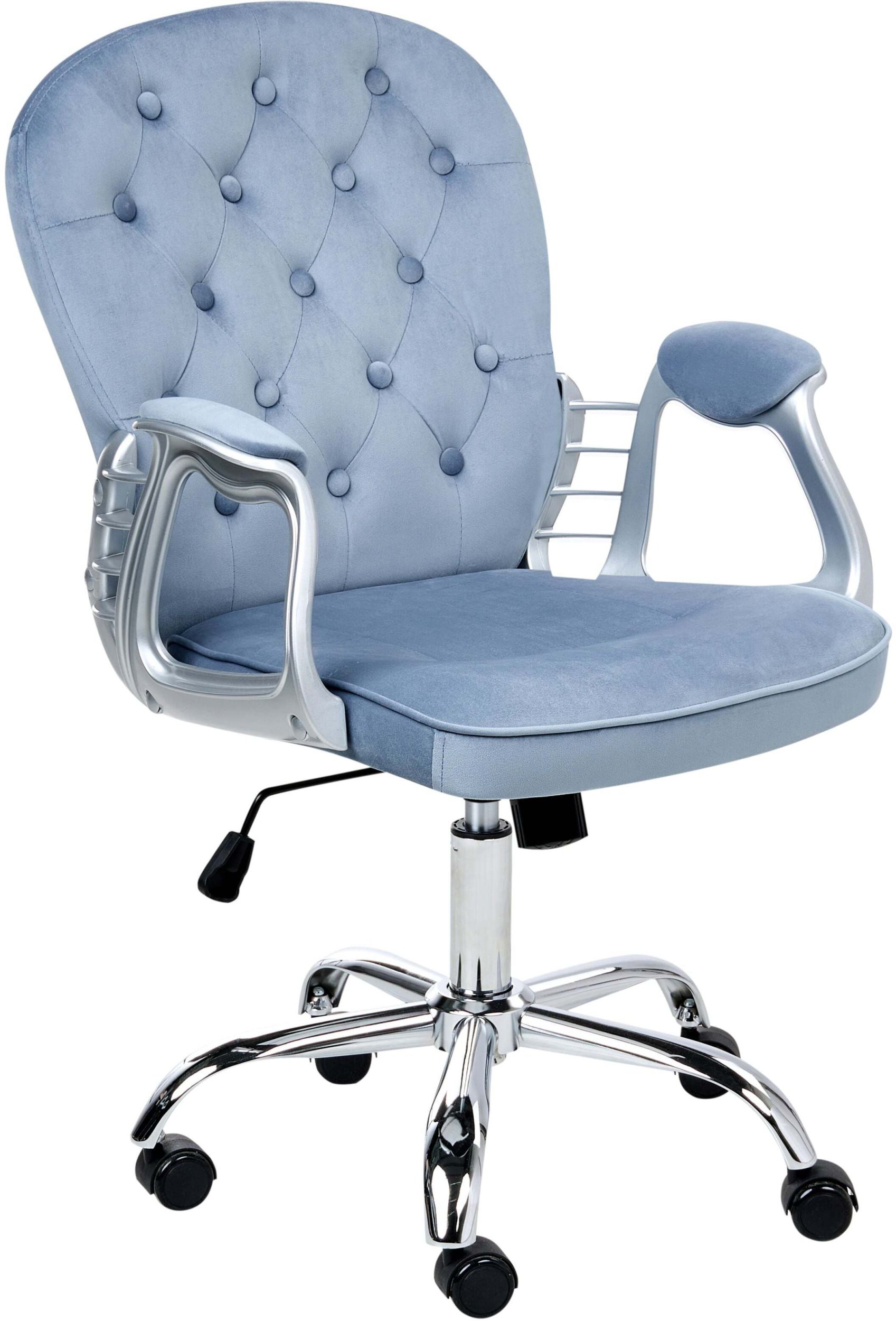 Krzesło biurowe Obrotowy PRINCESS Welur Błękitny