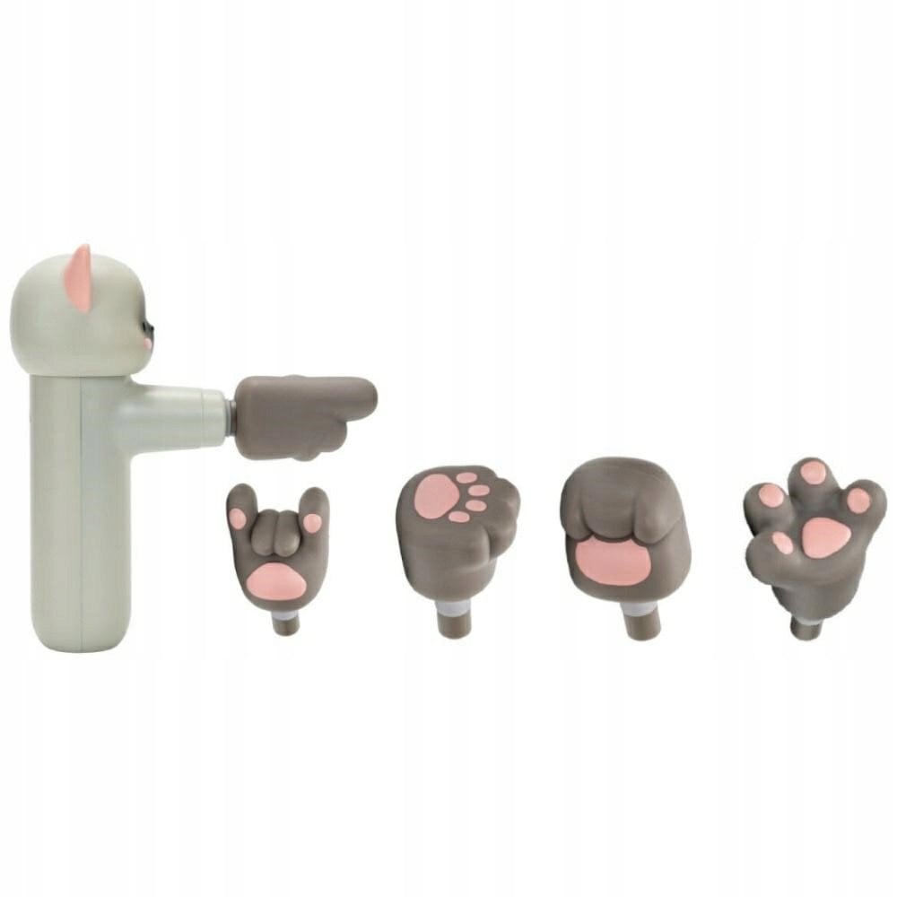 Masażer 4smarts Mini pistolet do masażu ACECOOL Cat jasnoszary