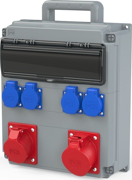 PCE Rozdzielnica przenośna z rączką IP54 typu "Opole" 32/5 16/5 4GS bez zabezpieczeń