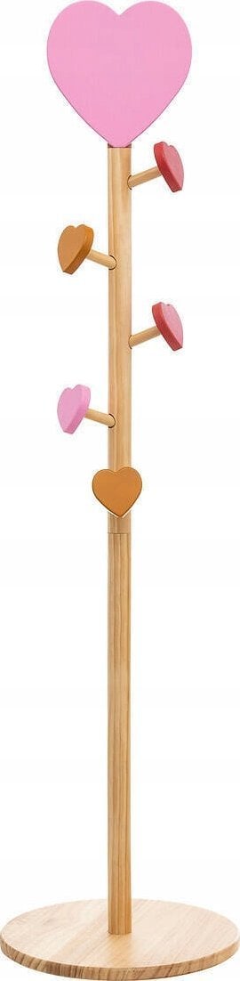Atmosphera Wieszak stojący dla dzieci LOVE, haczyki serduszka, 135 cm