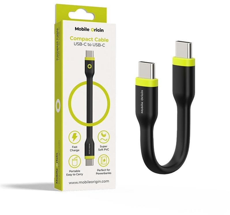 Kabel USB Mobile Origin USB-C - USB-C 0.1 m Czarny (COMC-USBC-BLK)