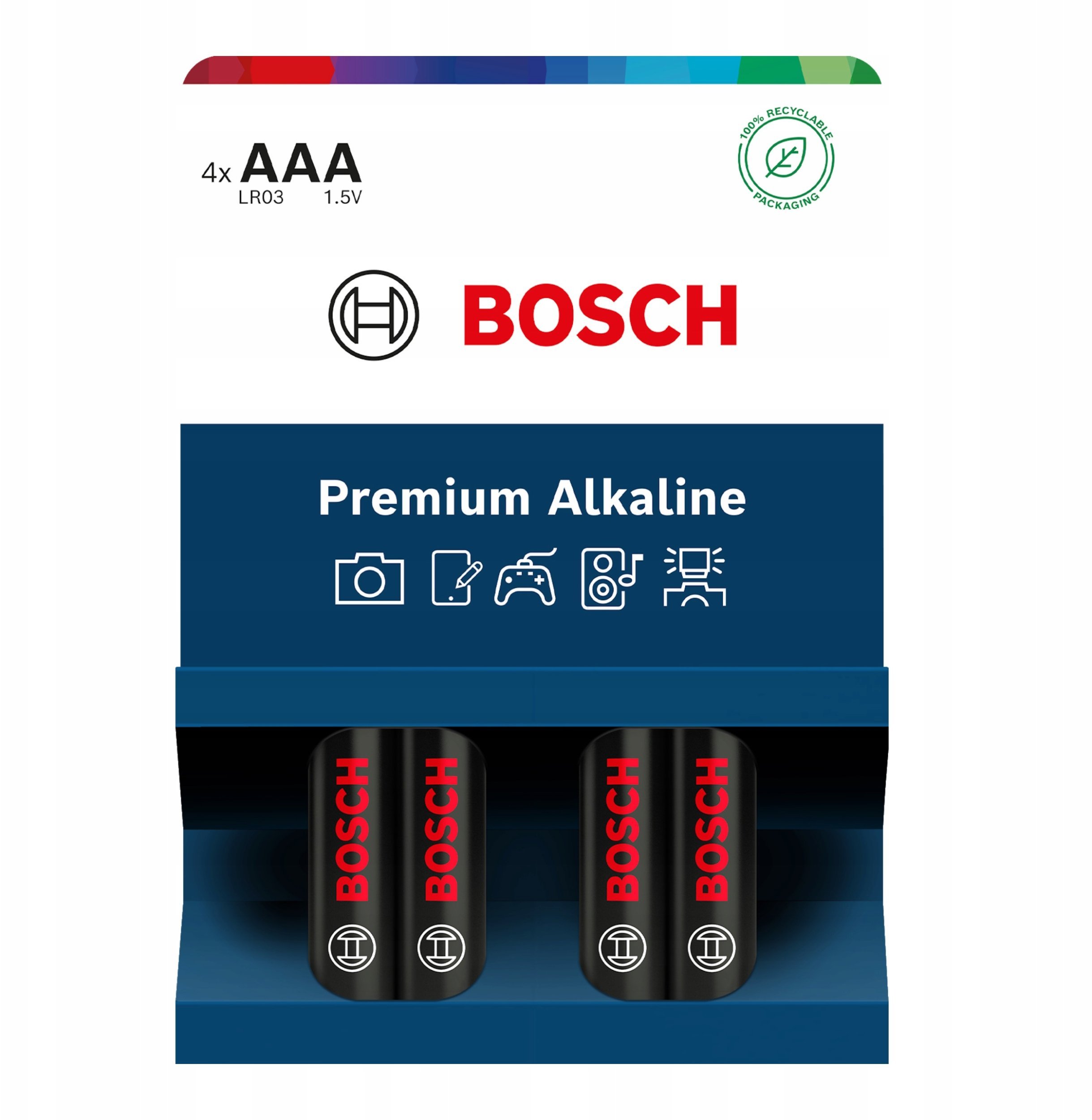 BATERIA BOSCH 4SZT AAA PREMIUM ALKALINE LR03PA4B/00
