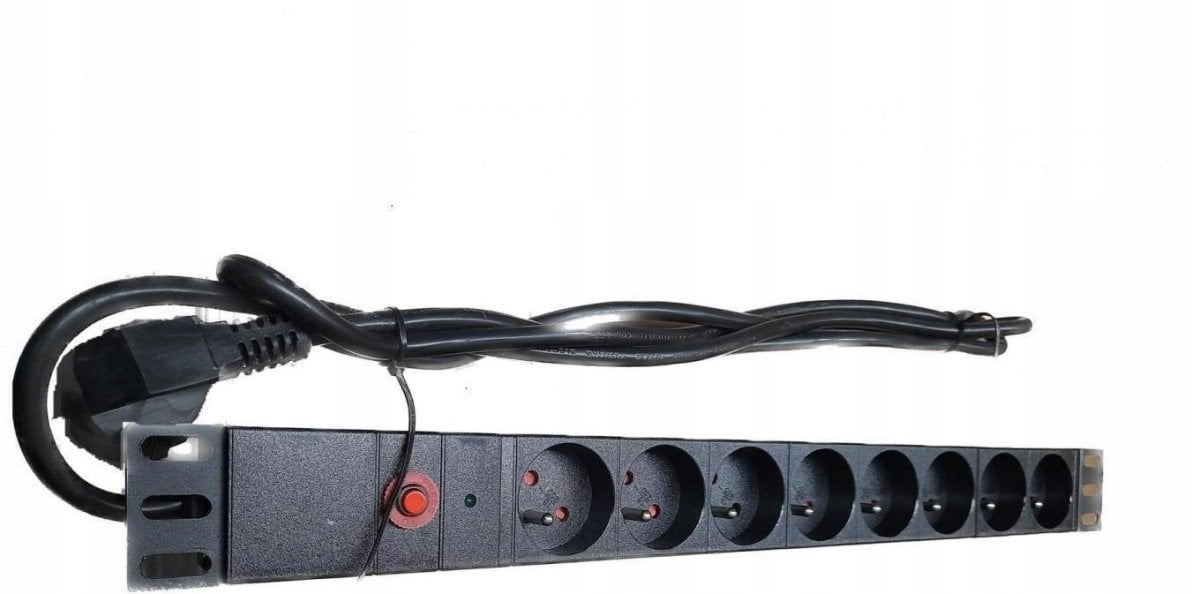 Listwa zasilająca 19 8x230V z ogranicznikiem PP LZ1U8GBW-Z