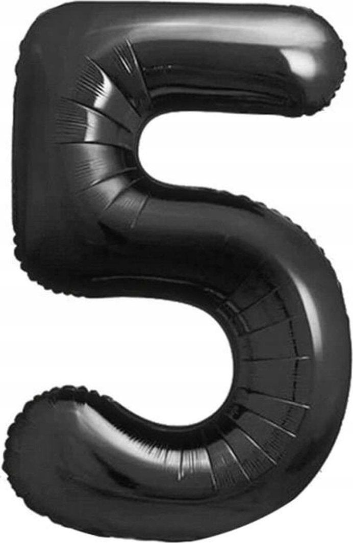 GoDan Balon foliowy B&C cyfra 5 matowa czarna 85cm