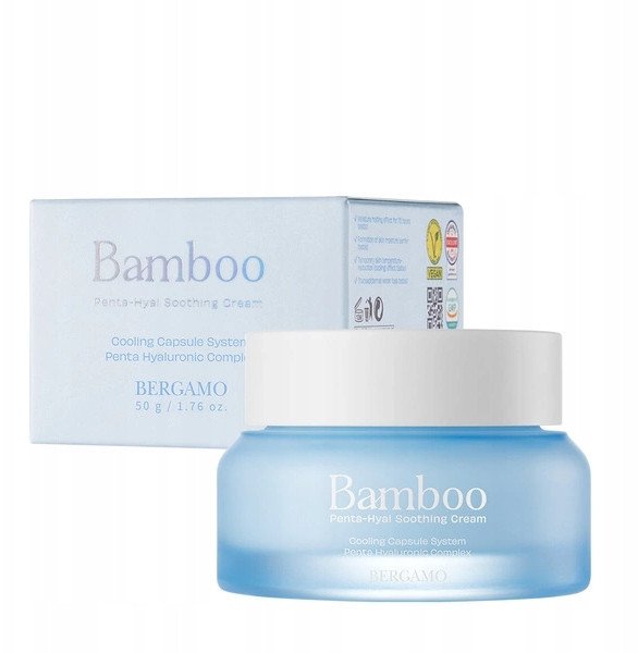 BERGAMO BAMBOO Intensywnie nawilżający krem chłodzący z bambusem i hialuronem, 50 g