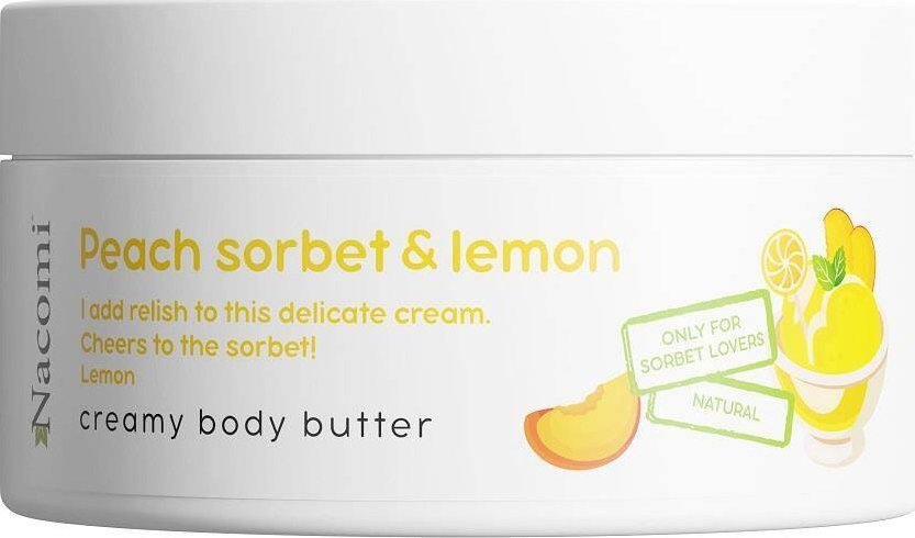 Nacomi Nacomi Kremowe masło do ciała o zapachu brzoskwiniowego sorbetu z cytryną 100ml