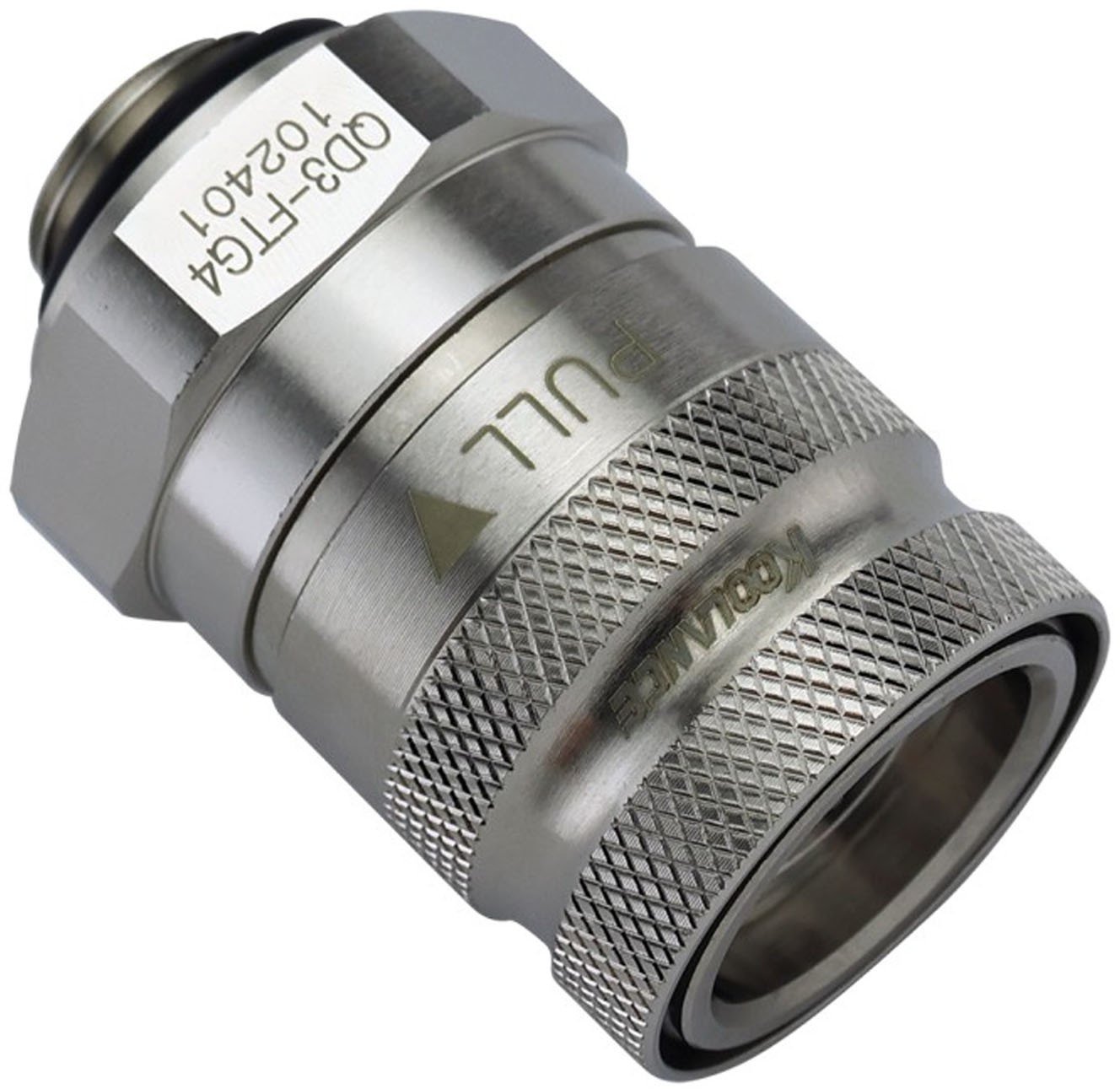 Chłodzenie wodne Koolance QD3 Złącze szybkozłączne proste na G1/4 Zoll AG - no-spill, srebrny