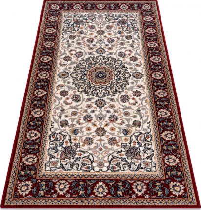 Dywany Łuszczów Dywan NAIN Ornament, ramka 6635/51036 beż / bordo, 80x150 cm
