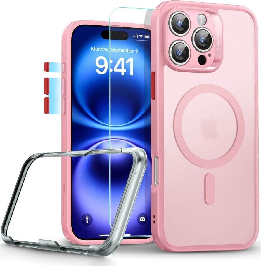 ESR CLASSIC PRO SET HALOLOCK MAGSAFE IPHONE 16 PRO MAX FROSTED PINK