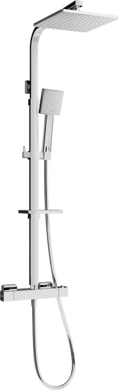 Zestaw prysznicowy Mexen Mexen CQ45 zestaw prysznicowy natynkowy z deszczownicą i baterią termostatyczną, chrom - 772504595-00