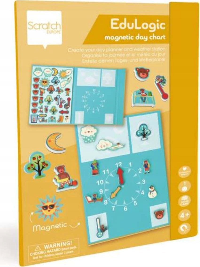 Teka Układanka magnetyczna kształty i kolory Zegar