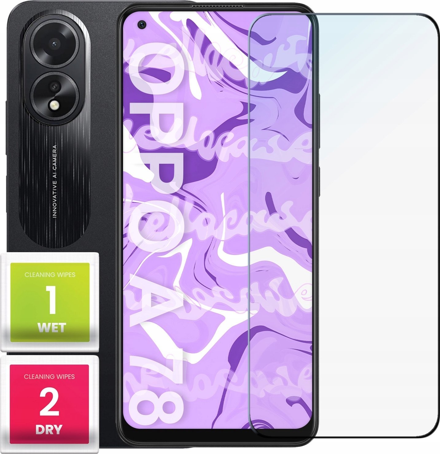 Hello Case Szkło Hartowane do Oppo A78 5g / A58 5g (szybka 9H, płaskie 2.5D, ochronne)
