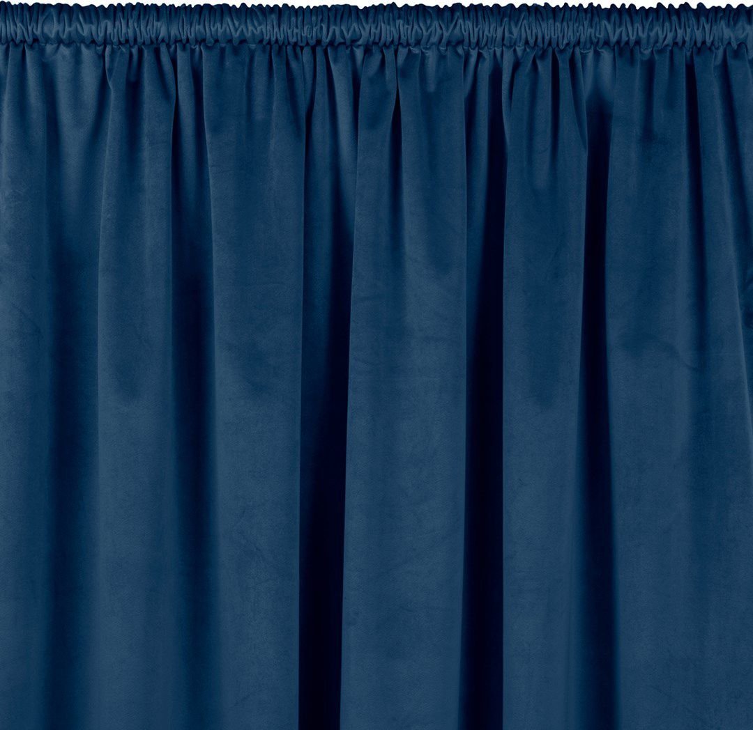 Homede Homede Zasłona VILA velvetowa z tunelem 135x225 indygo wzór 1
