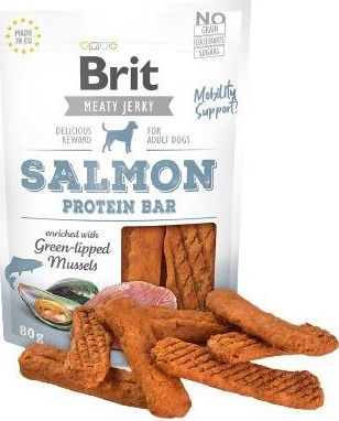 Brit BRIT MEATY JERKY Protein Bar Mobility Salmon ŁOSOŚ 80g