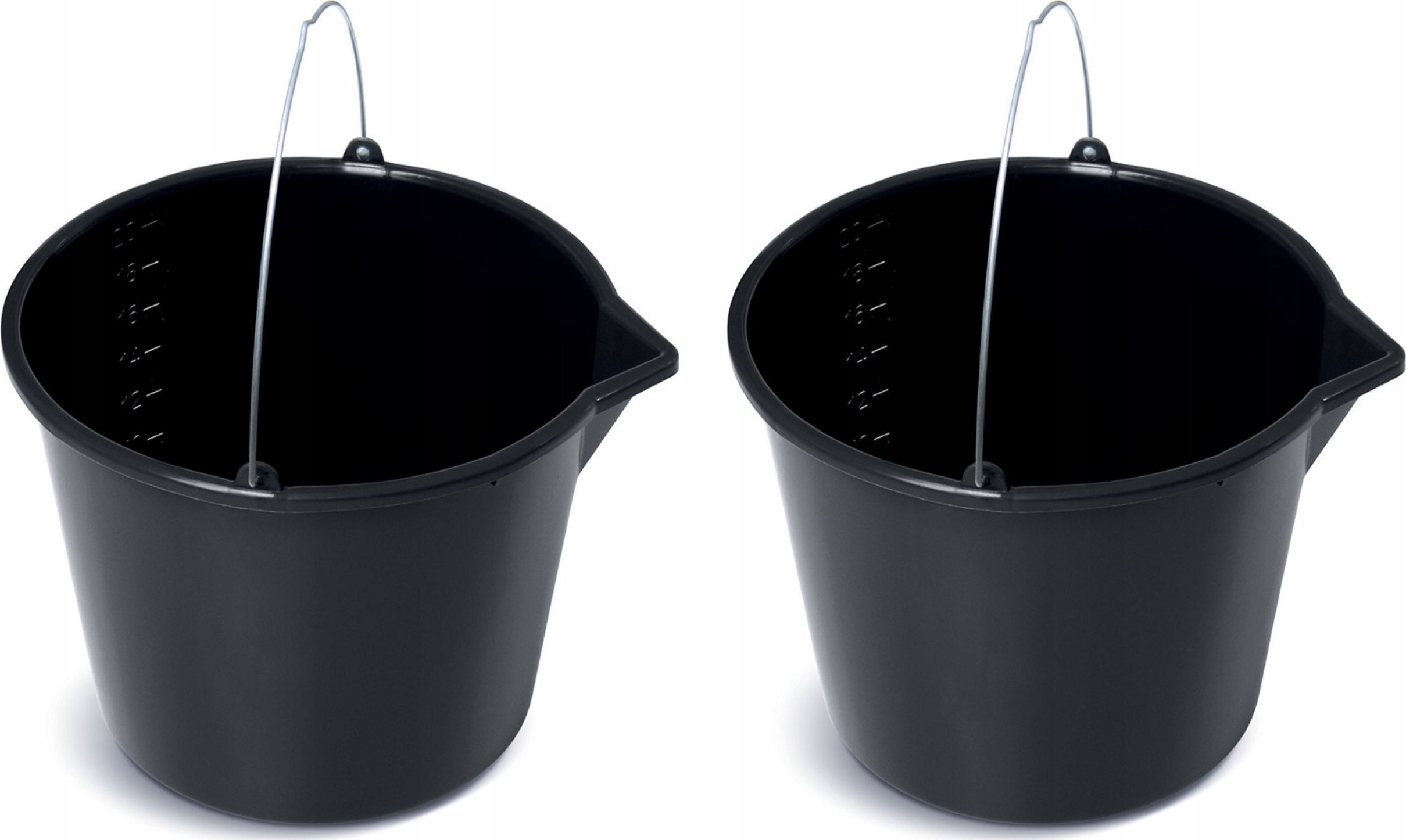 2x Wiadro budowlane gospodarcze 20l z lejkiem