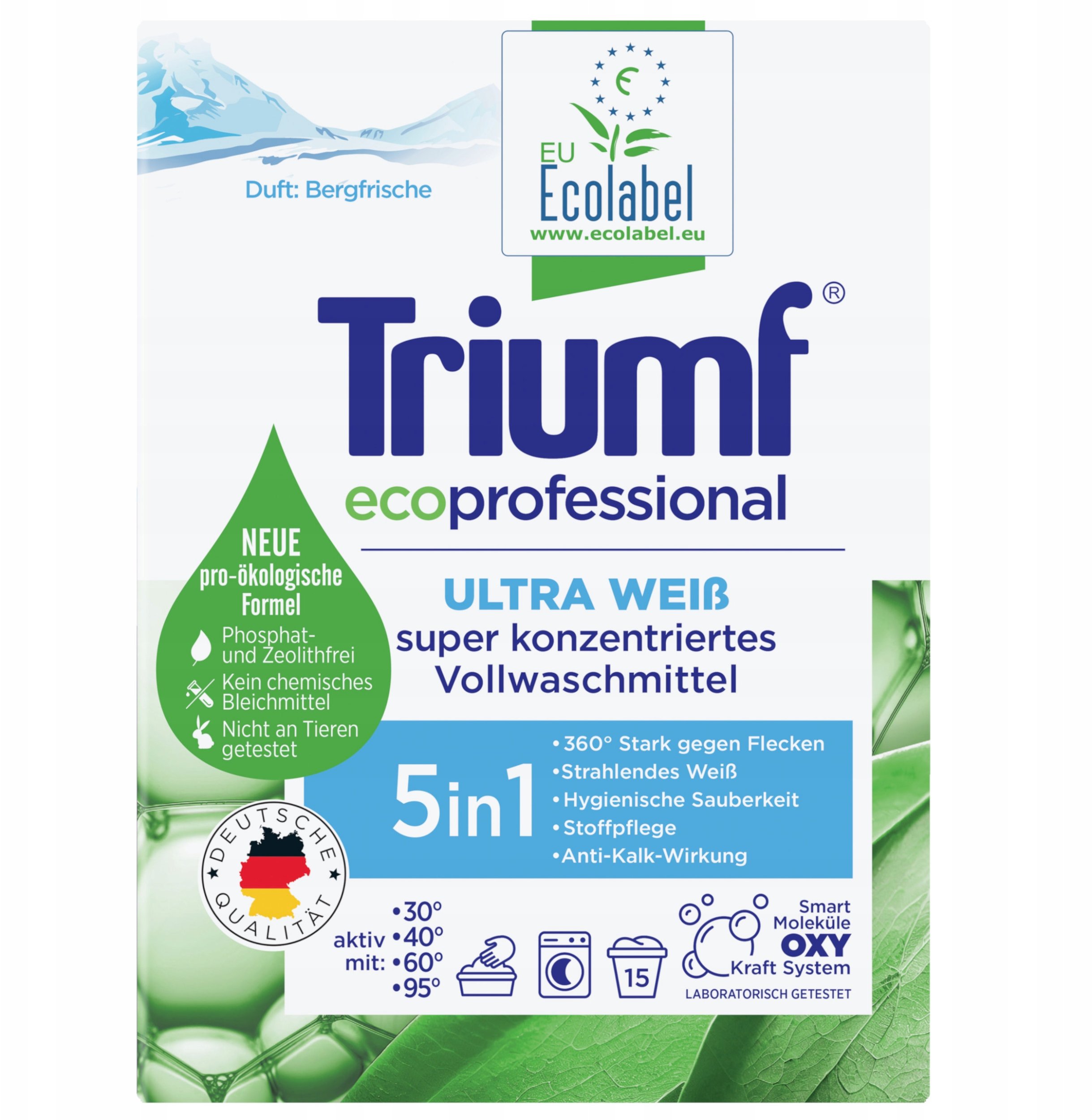 TRIUMF Proszek do prania White 15 prań 900 g