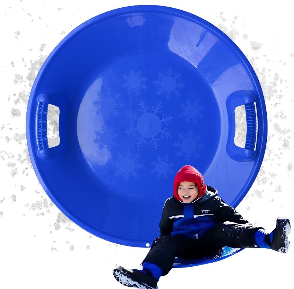 xxxxxxxxxxxxxxxx Verk Group (Verk) Sanki plastikowe talerz ślizg slizgacz zjazdowy na śnieg okrągłe duże 62cm Sanki plastikowe talerz ślizg slizgacz z