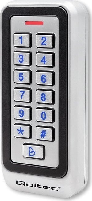 Qoltec Zamek szyfrowy RHEA z czytnikiem RFID | kod | karta | brelok | dzwonek | IP68 | EM