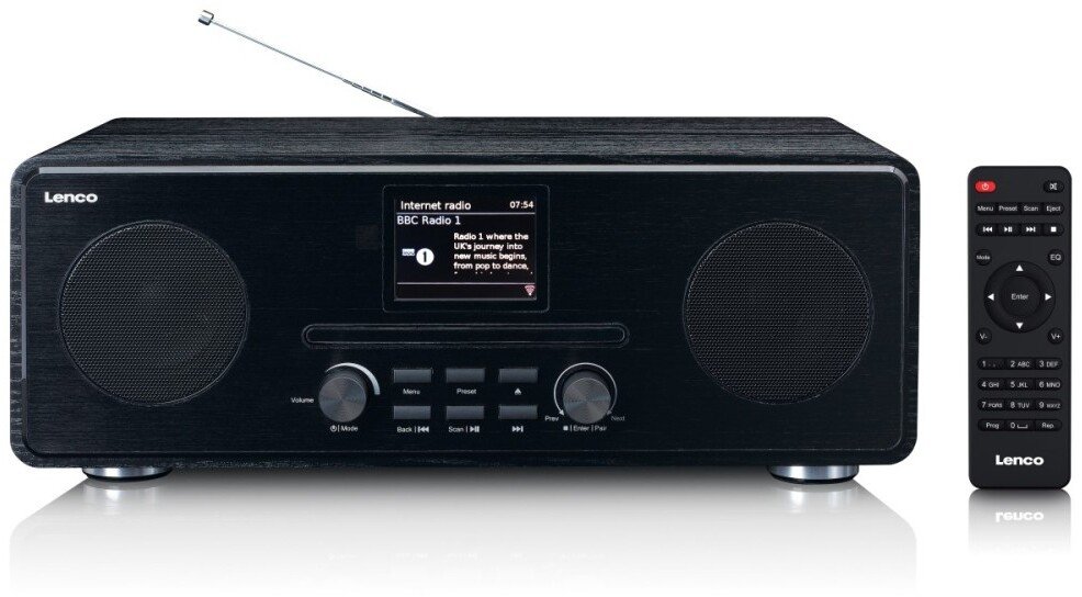 Lenco DIR-261BK - mikrowieża z CD, radiem internetowym, FM/DAB+ i Bluetooth