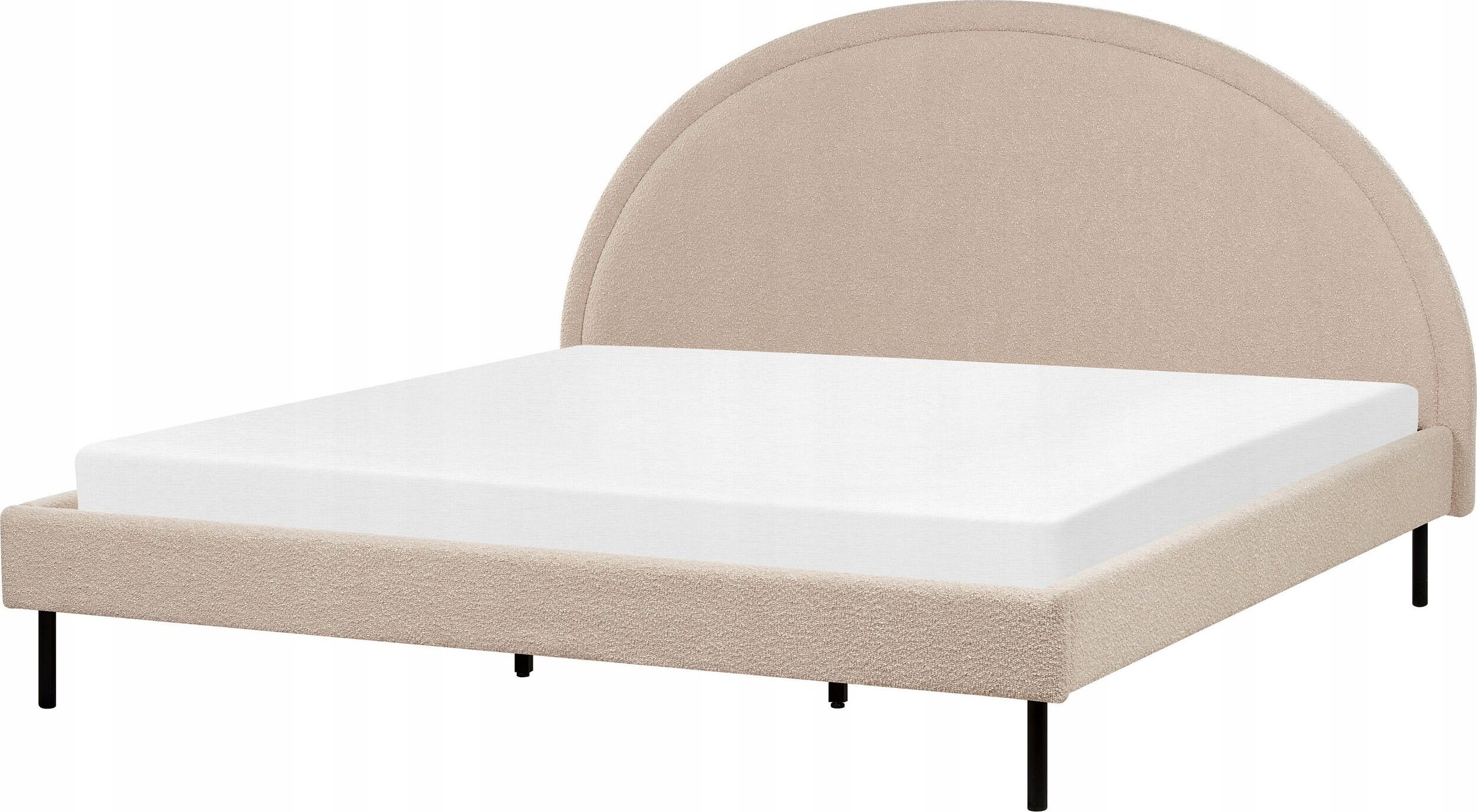 Beliani Łóżko boucle 180 x 200 cm beżowe MARGUT