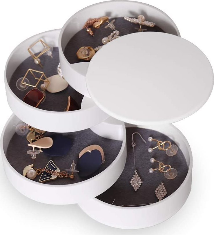 Korbi ORGANIZER NA BIŻUTERIĘ SZKATUŁKA KUFEREK PUDEŁKO ELEGANCKI LUSTERKO F1B