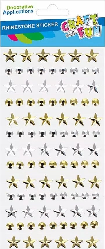 Craft with Fun OZDOBA DEK KRYSZT SPRZYL SR/ZLOT CF PBH 12/288