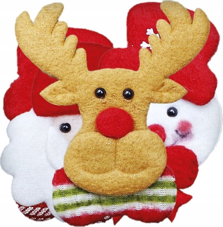 Titanum Materiałowe głowy Mikołaja, renifera, bałwanków