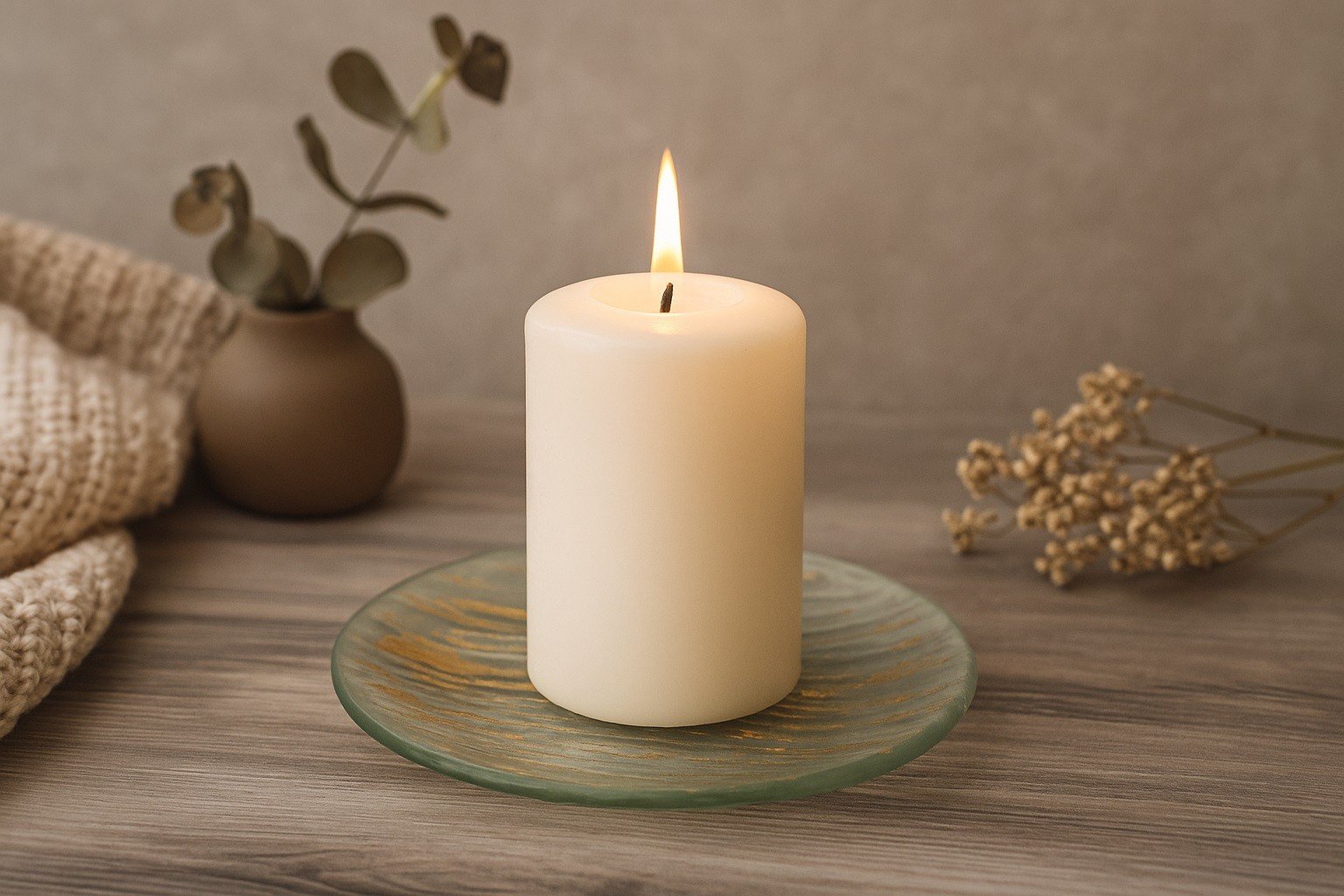 Podstawka szklana ze złotem MK1031