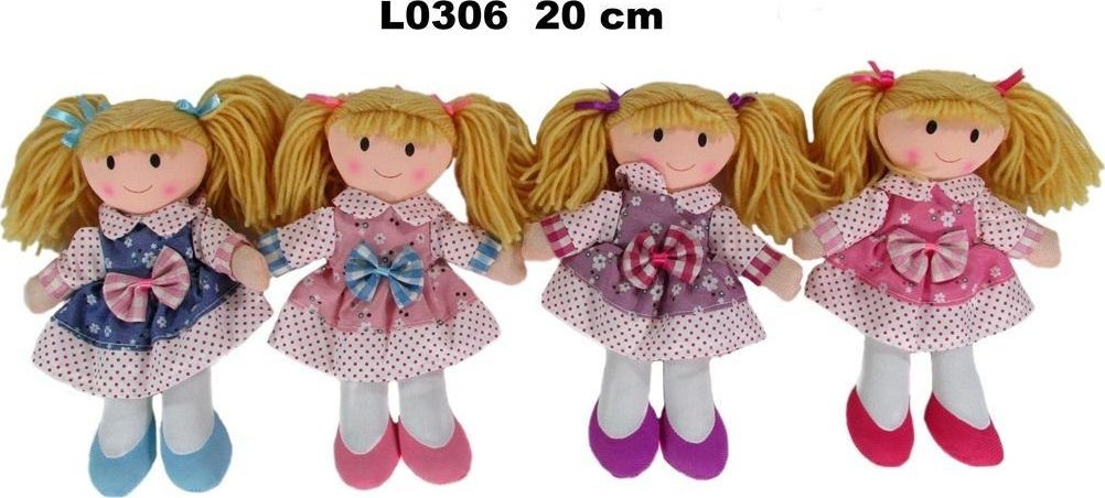 Sun-Day Lalka szmacianka 20cm 4 wzory mix 156464 cena za 1 sztukę