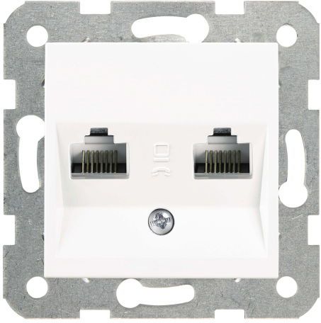 Viko KARRE Gniazdo komputerowe podwójne RJ45 kat 5e białe (90963634)