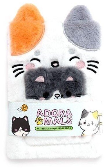 Pluszowy notatnik A5 zamykany Kot Lola Adoramals