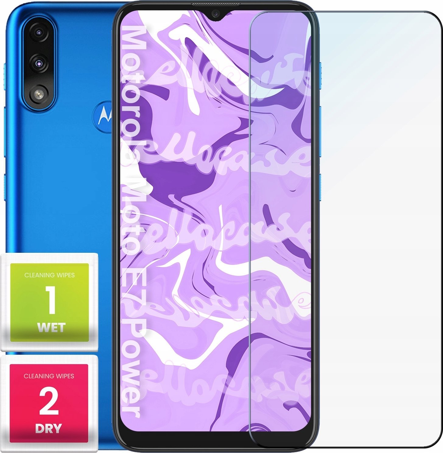 Hello Case Szkło Hartowane do Motorola Moto E7 Power (szybka 9H, płaskie 2.5D, szybka)