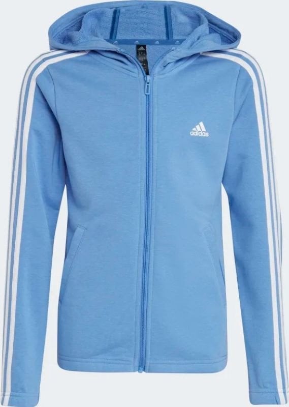 Adidas Bluza adidas 3 Stripes Full-Zip Hoodie girls IS2632