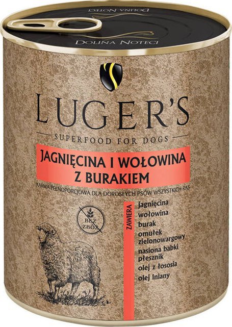 Karma mokra dla psa Lugers jagnięcina i wołowina z burakiem 800 g