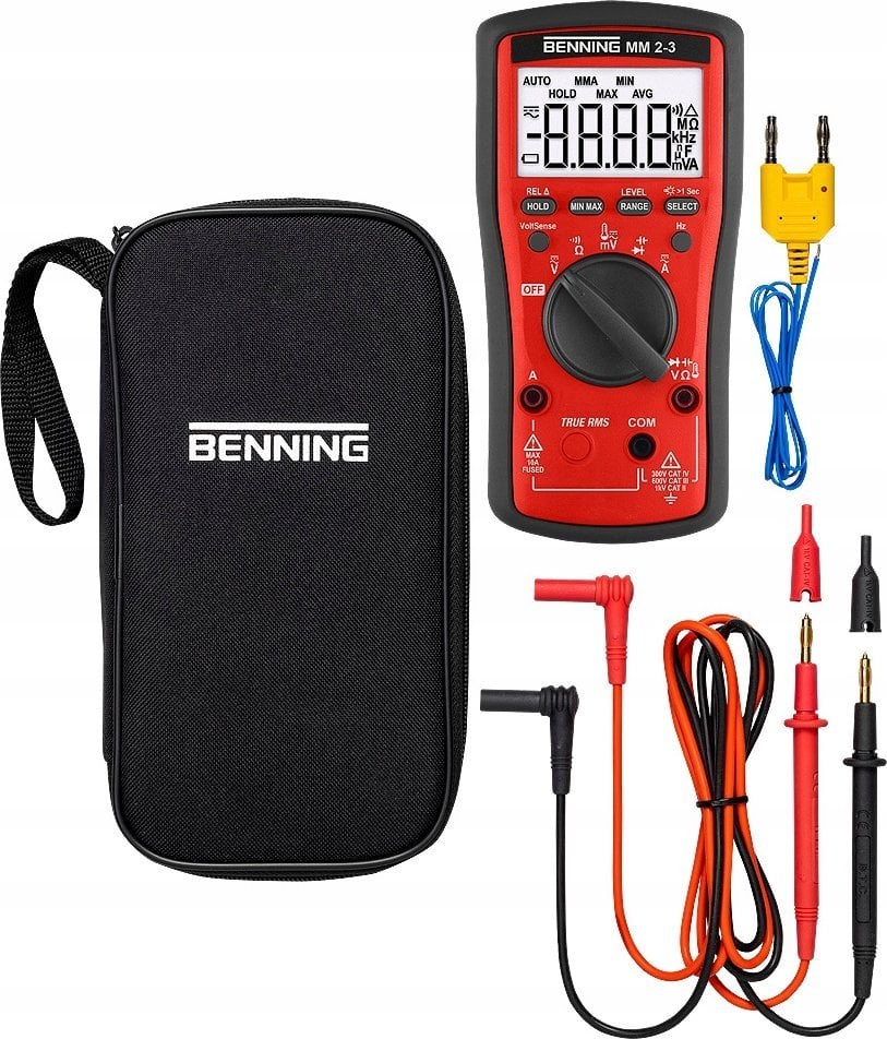 Benning Miernik uniwersalny BENNING MM 2-3, cyfrowy z akcesoriami