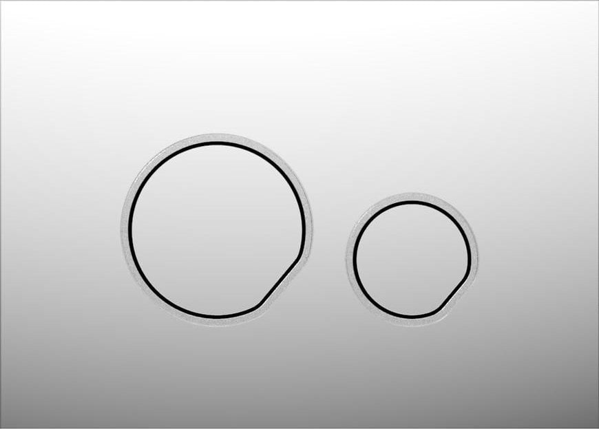 Przycisk spłukujący CEDO 2w1 do armatury 1. i 2-linkowej, dwudzielny, chrom połysk