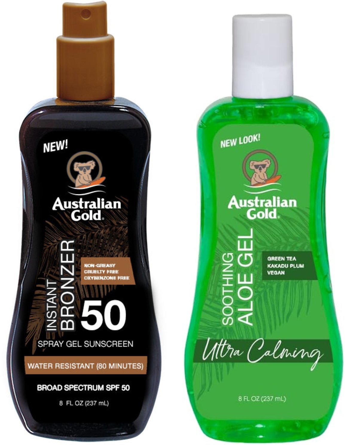 Australian Gold Żel W Sprayu Z Bronzerem SPF50 + Aloe Po Opalaniu