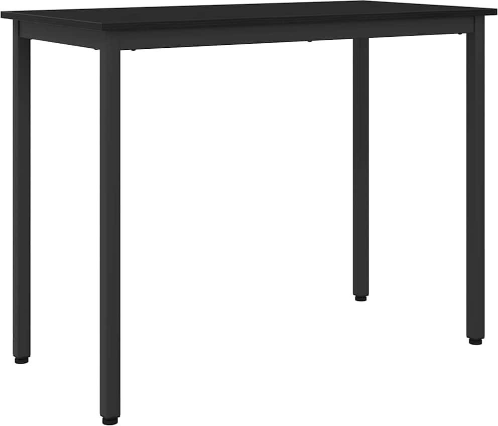 vidaXL stół Czarny Dąb 100 x 50 x 76,5 cm Drewno inżynieryjne i stal